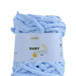 Baby Chenille Yarn - Baby blue 02