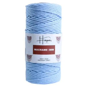 Macramé Cord – 3mm, 100m - Baby blue 32