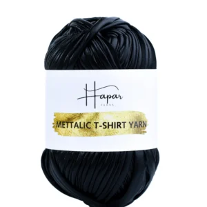 Mettalic Tshirt Yarn - Black 18