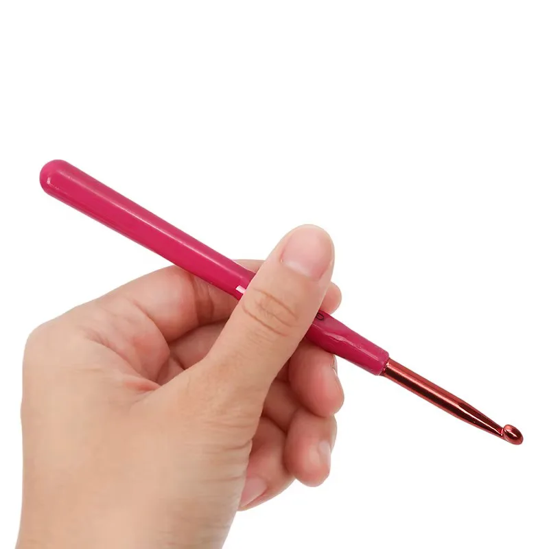 Colourful Plastic Crochet Hook Set Pairs – 12 Pieces
