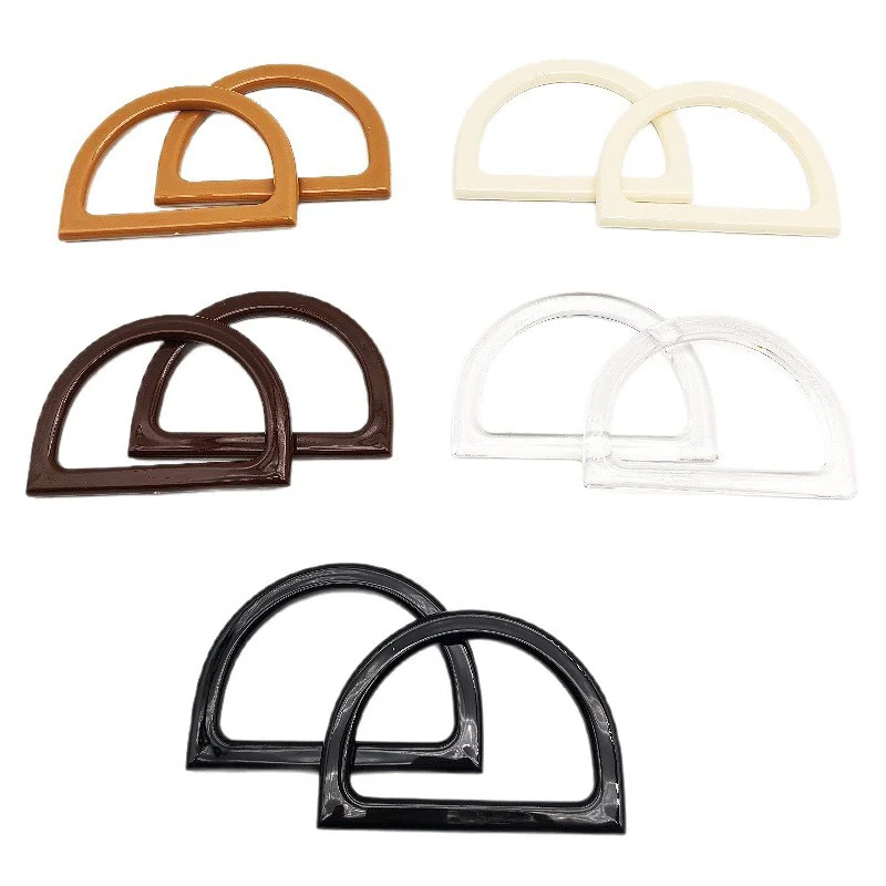 Plain D-Shaped Resin Bag Handles (Pair)