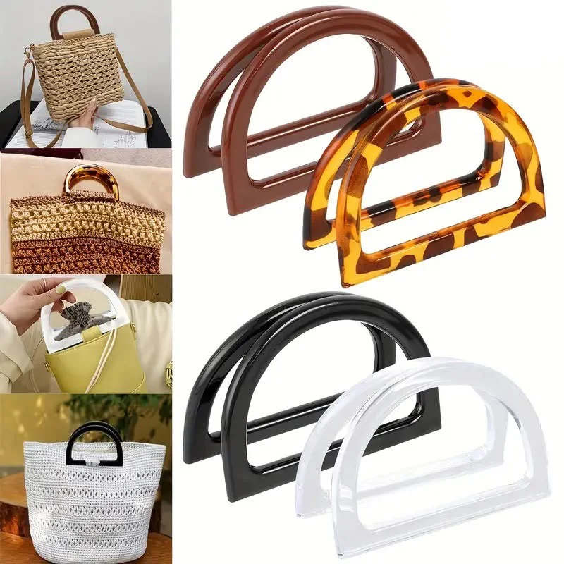 Plain D-Shaped Resin Bag Handles (Pair)