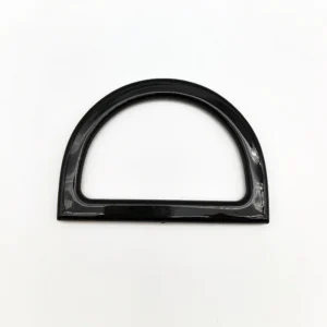 Plain D-Shaped Resin Bag Handles (Pair) - Black