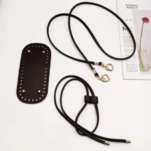 DIY Leather Bucket Bag Accessories Kit 18cm - Black