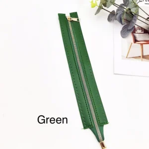 PU Leather Zipper 30cm - Green